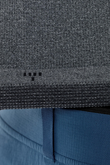 Футболка мужская Odlo Top L/S Performance Warm Серый Меланж/Черный - Фото 7 большая