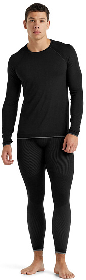 Футболка мужская Icebreaker 200 Zone Seamless LS Crewe Black - Фото 2 большая