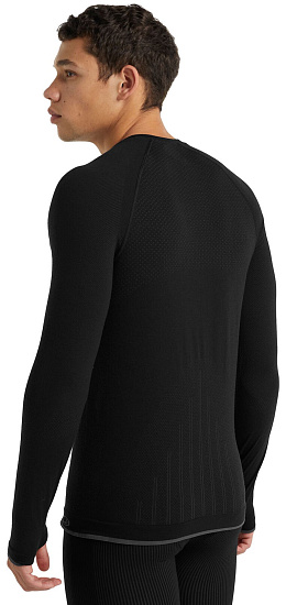 Футболка мужская Icebreaker 200 Zone Seamless LS Crewe Black - Фото 4 большая
