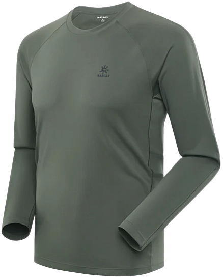 Лонгслив мужской Kailas Crew Neck Marsh Green - Фото 2 большая