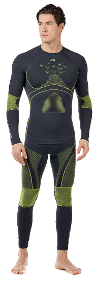 Лонгслив мужской X-Bionic Energy Accumulator 4.0 Charcoal/Yellow - Фото 3 большая