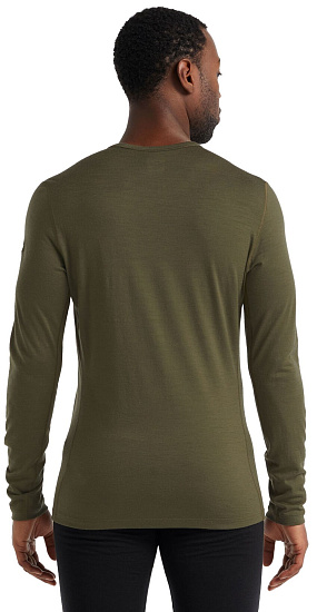 Футболка мужская Icebreaker 200 Oasis LS Crewe Travel Loden - Фото 4 большая