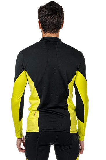 Футболка мужская Mizuno Virtual Body G2 High Neck Чер/Желт - Фото 7 большая