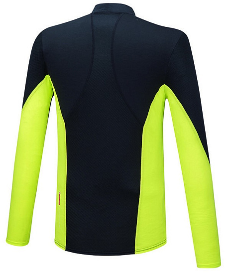 Футболка мужская Mizuno Virtual Body G2 High Neck Чер/Желт - Фото 2 большая