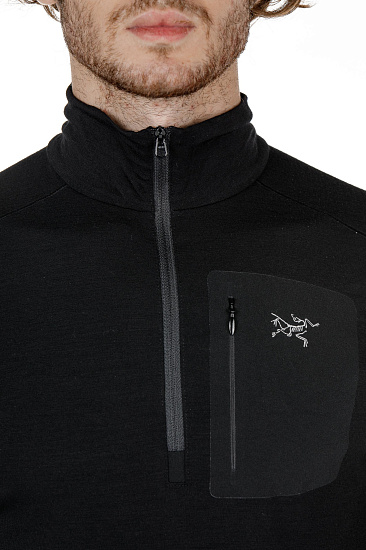 Футболка мужская Arcteryx Satoro AR Zip Neck LS - Фото 3 большая