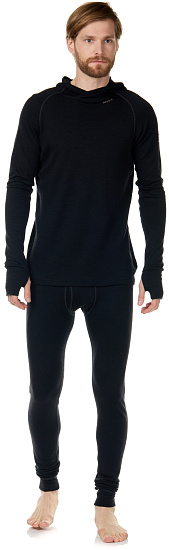 Лонгслив мужской Devold Expedition Hoodie Black - Фото 2 большая