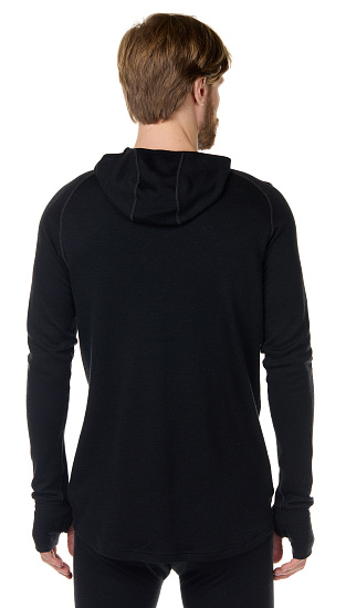 Лонгслив мужской Devold Expedition Hoodie Black - Фото 4 большая