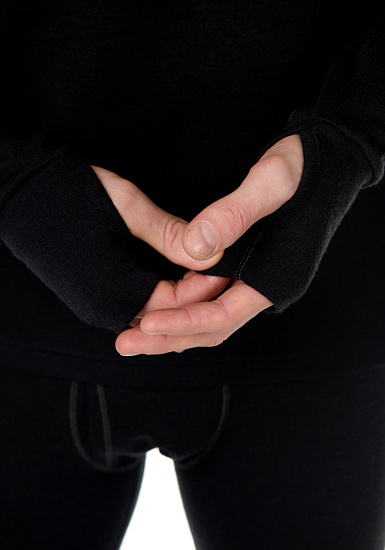 Лонгслив мужской Devold Expedition Hoodie Black - Фото 7 большая