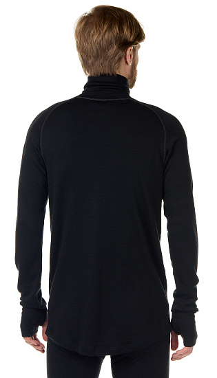 Лонгслив мужской Devold Expedition Zip Black - Фото 3 большая