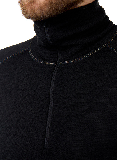 Лонгслив мужской Devold Expedition Zip Black - Фото 4 большая