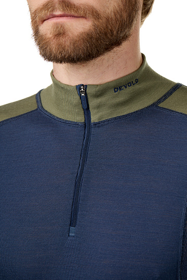 Пулон мужской Devold Hiking Half Zip Lichen/Night - Фото 5 большая