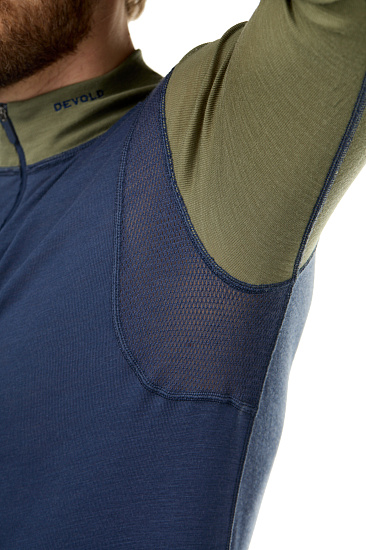 Пулон мужской Devold Hiking Half Zip Lichen/Night - Фото 6 большая