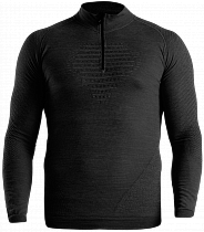 Лонгслив мужской UYN Fusyon Biotech Uw Zip Up Black