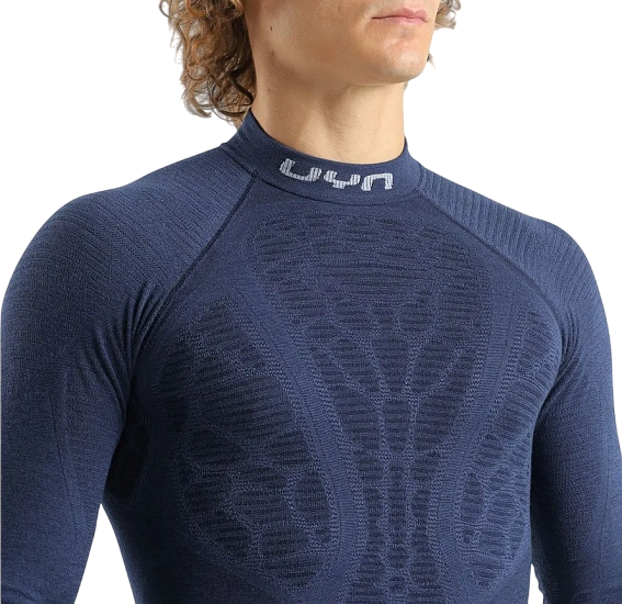 Лонгслив мужской UYN Elevatyon Biomorph Uw Turtle Neck Indaco - Фото 5 большая