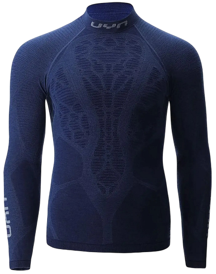 Лонгслив мужской UYN Elevatyon Biomorph Uw Turtle Neck Indaco - Фото 2 большая