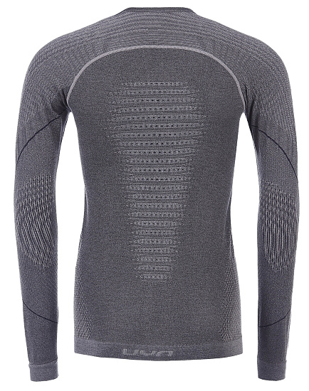 Лонгслив мужская UYN Evolutyon Biotech Melange Uw Dark Grey Melange/Blue - Фото 2 большая