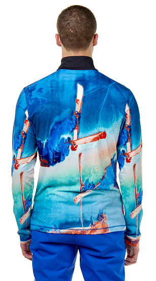 Лонгслив мужской Bogner Fire+Ice Pascal Electric Blue - Фото 5 большая