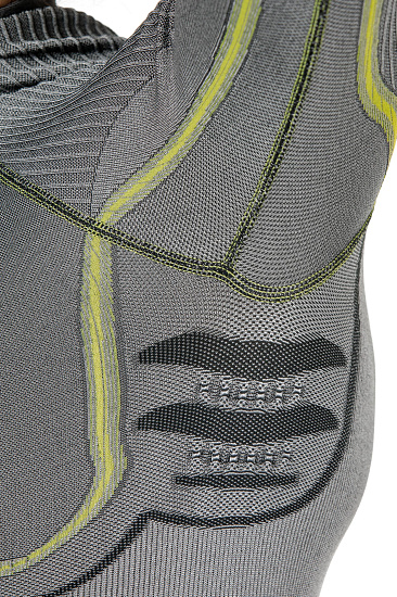 Футболка мужская X-Bionic Radiactor EVO Shirt Long Sleeves Round Neck Iron/Yellow - Фото 4 большая