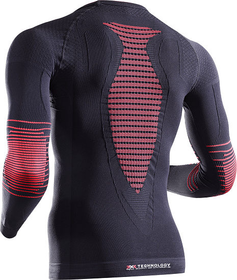 Футболка мужская X-Bionic Energizer Long SL Black/Red - Фото 2 большая