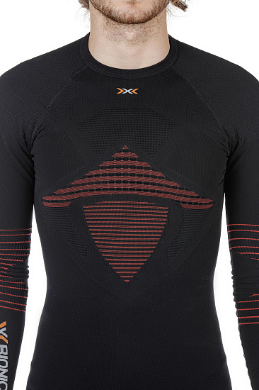 Футболка мужская X-Bionic Energizer Long SL Black/Red - Фото 3 большая