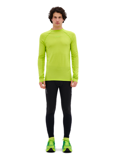 Лонгслив мужской CEP C845MM Core Run Merino Base Layer Lime - Фото 4 большая
