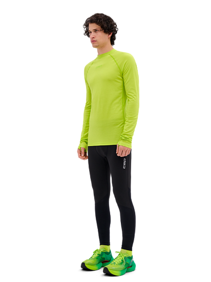 Лонгслив мужской CEP C845MM Core Run Merino Base Layer Lime - Фото 5 большая