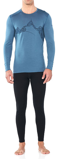 Футболка мужская Icebreaker 200 Oasis LS Crewe Aiguille du Midi Thunder - Фото 3 большая