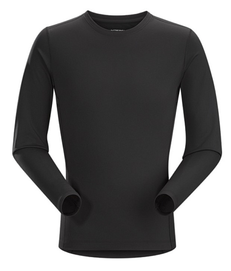 Футболка мужская Arcteryx Phase AR Crew LS Black - Фото 1 большая