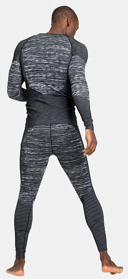Лонгслив мужской Odlo Blackcomb EcoTop Crew Neck Ls Black/Space Dye - Фото 6 большая