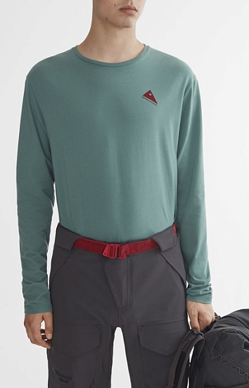 Футболка мужская Klattermusen Runa Workshop LS Brush Green - Фото 6 большая