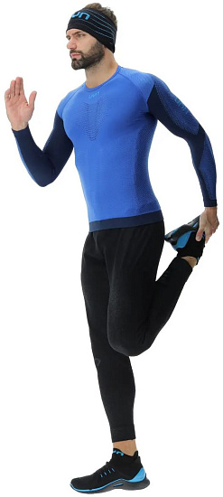 Лонгслив мужской UYN Running Pb42 Ow Long Sl Strong Blue/Peacot - Фото 3 большая