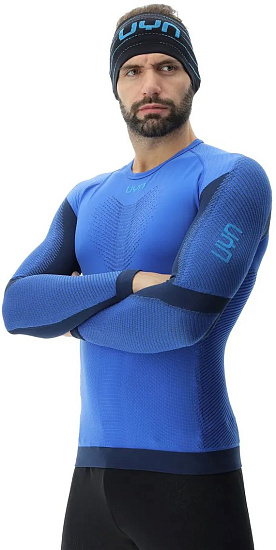 Лонгслив мужской UYN Running Pb42 Ow Long Sl Strong Blue/Peacot - Фото 6 большая