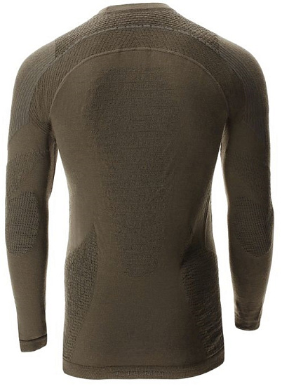 Лонгслив мужской UYN Fusyon Defender Uw Lg_Sl.Round Neck Tactical Coyote - Фото 2 большая