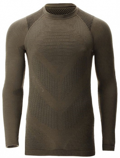 Лонгслив мужской UYN Fusyon Defender Uw Lg_Sl.Round Neck Tactical Coyote - Фото 1 большая