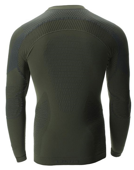 Футболка мужская UYN Ambityon Defender Uw Lg_Sl.Round Neck Tactical Green/Anthracite - Фото 6 большая