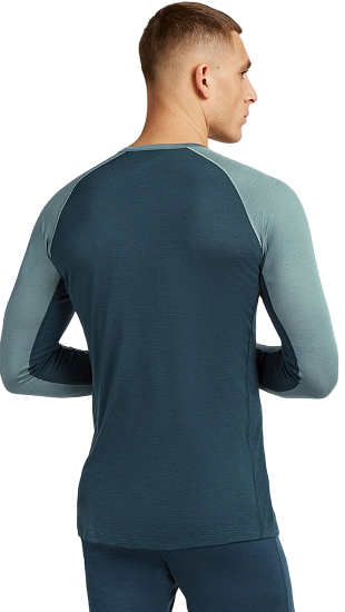 Лонгслив мужской Icebreaker Merino 125 Zoneknit Crewe Abyss/Blue Ash/Cb - Фото 2 большая