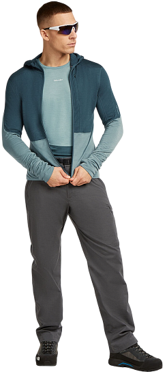 Лонгслив мужской Icebreaker Merino 125 Zoneknit Crewe Abyss/Blue Ash/Cb - Фото 4 большая