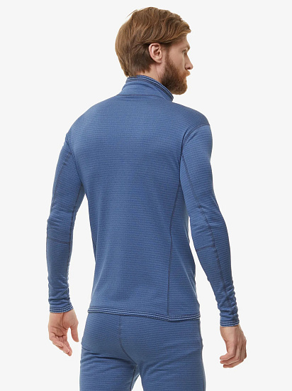Лонгслив мужской Bask Grid Jkt V2 Тёмно-синий - Фото 3 большая