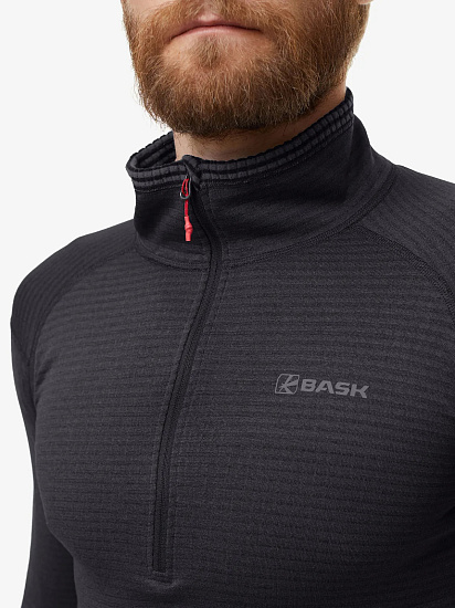 Лонгслив мужской Bask Grid Jkt V2 Чёрный - Фото 5 большая