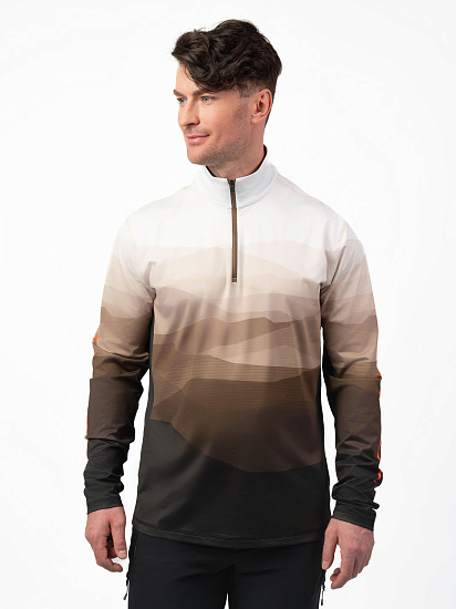 Лонгслив мужской Bogner Fire+Ice Pascal White/Brown - Фото 3 большая