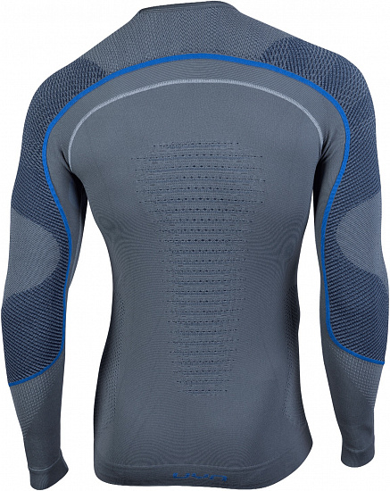 Футболка мужская UYN Ambityon Uw Lg_Sl Medium Grey/Blue/Royal Blue - Фото 2 большая