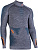 Лонгслив мужской UYN Ambityon Uw Lg_Sl Melange Turtleneck Black Melange/Atlantic/Orange Shiny - Фото 3 малая