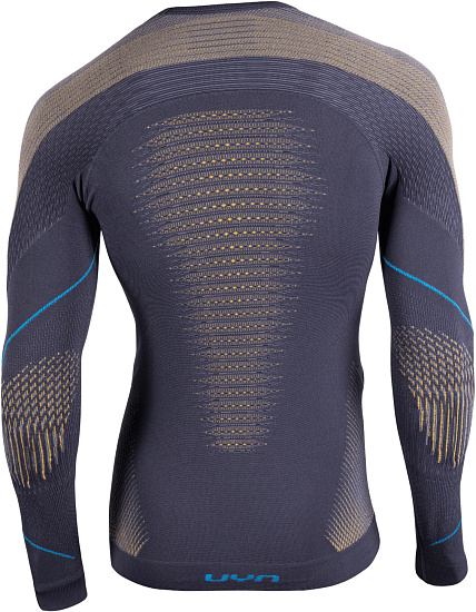 Лонгслив мужской UYN Evolutyon Uw Lg_Sl Charcoal/Gold/Atlantic - Фото 2 большая