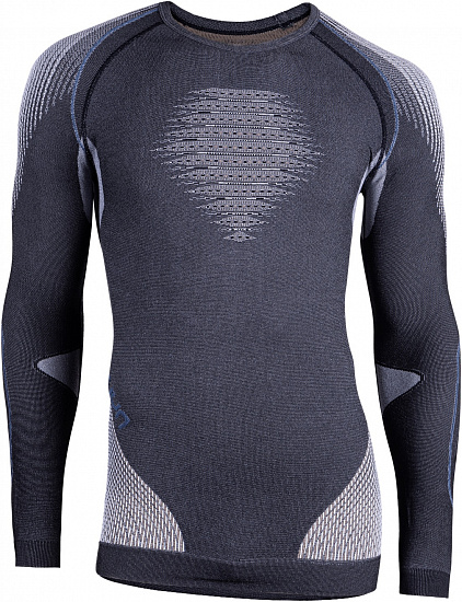 Лонгслив мужской UYN Evolutyon Uw Lg_Sl Melange Anthracite Melange/Nude/Avio - Фото 1 большая