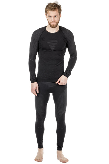 Футболка мужская UYN Visyon Uw Lg_Sl Blackboard/Black/Black - Фото 4 большая