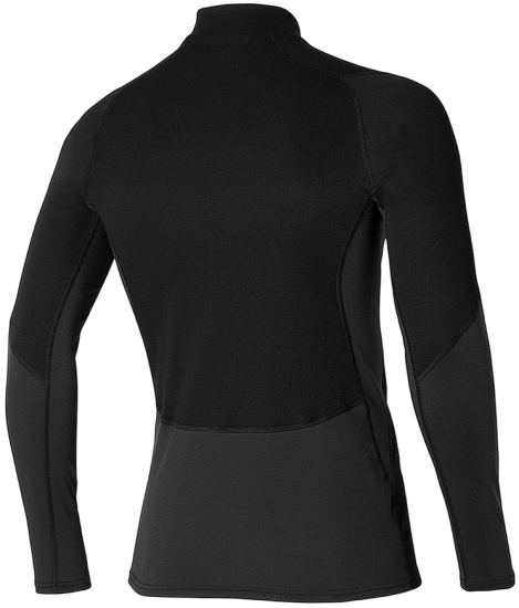 Лонгслив мужской Mizuno Merino Wool H/Z Black - Фото 2 большая