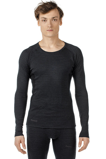 Футболка мужская Bergans Snoull Black/SolidCharcoal - Фото 3 большая