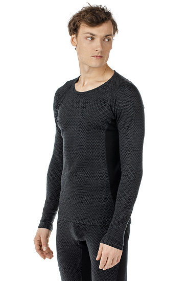 Футболка мужская Bergans Snoull Black/SolidCharcoal - Фото 4 большая