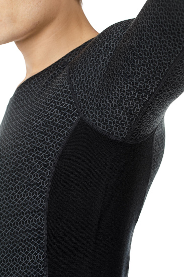 Футболка мужская Bergans Snoull Black/SolidCharcoal - Фото 6 большая