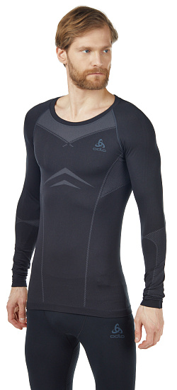 Футболка мужская Odlo Performance Evolution Light LS Черный графит - Фото 5 большая